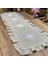El Örme Dantel Aplikeli Vizon Rengi Zemin Runner-45*150 cm 1