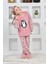 4993 Kız Çocuk Penguenli Polar Uzun Kol Pijama Takımı 5
