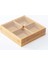 Bambu 4 Bölmeli Çerezlik - Kahvaltılık Akrilik Kapaklı 24 cm 1