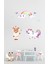 Bizerk Görsel Sevimli Unicorn ve Gökkuşağı Çocuk Odası Kreş Anaokulu Duvar Yapışkanı Sticker 1