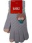 Spteks Kitti 9-12 Yaş Kız Çocuk Garson Lila Renk Yaprak ve Çiçek Figürlü Kışlık Örme Eldiven 2