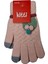 Spteks Kitti 9-12 Yaş Kız Çocuk Garson Açık Pembe Yaprak ve Çiçek Figürlü Kışlık Örme Eldiven 2