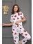 % 100 Bambu Desenli Pijama Takımı Geniş Kalıp 1