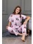 % 100 Bambu Desenli Pijama Takımı Geniş Kalıp 2