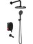Siyah Ankastre Duş Seti 3 Yönlü Soft Touch - Full Set - Flora 5 Yıl Garantili 3
