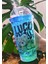 Lucky Ayıcık Suluk Pipetli Buzlu Cam Görünümlü LED Işıklı 450 ml Çift Katman Mika 2768 Mavi 2