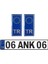 Tr Mavi Plaka Yapıştırma Sticker 2 Adet 1
