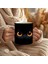 Bereli Kedi Çatlak Duvar Temalı 3 Boyutlu Tasarım Seramik Kupa Mug - Hediyelik Kupa 3