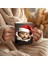 Yılbaşı Kedi Temalı 3 Boyutlu Tasarım Seramik Kupa Mug - Hediyelik Kupa Bardak 3