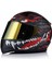 Rapıd 2 Kaıju Mat Siyah-Kırmızı Fullface Motosiklet Kaskı Gold Camlı 1