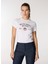 Yuvarlak Yaka Baskılı Beyaz Kadın T-Shirt A0703-1001 1