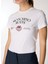 Yuvarlak Yaka Baskılı Beyaz Kadın T-Shirt A0703-1001 4