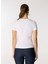 Yuvarlak Yaka Baskılı Beyaz Kadın T-Shirt A0703-1001 5