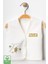 Unisex Bebek Dino Baskılı Organik Pamuklu 3-6-9 Ay 2li Kapitone Bebek Yelek Set 2