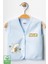 Unisex Bebek Dino Baskılı Organik Pamuklu 3-6-9 Ay 2li Kapitone Bebek Yelek Set 3