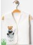 Unisex Bebek Space Ayıcık Baskılı Organik Pamuklu 3-6-9 Ay 3lü Kapitone Bebek Yelek Set 2