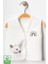 Unisex Bebek Koala Baskılı Organik Pamuklu 3-6-9 Ay 3lü Kapitone Bebek Yelek Set 2