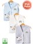 Unisex Bebek Koala Baskılı Organik Pamuklu 3-6-9 Ay 3lü Kapitone Bebek Yelek Set 1