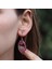 Zirkon Taşlı Rose Gold Kaplama Romantik Gümüş Küpe 1