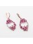 Zirkon Taşlı Rose Gold Kaplama Romantik Gümüş Küpe 2
