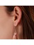 Kral Tacı Zirkon Taşlı Rose Gold Kaplama Gümüş Çengel Küpe 2
