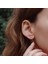 Starlıght Diamond Tek Taş Round Kesim Gold Kaplama Küpe 1