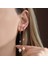 Sallantılı Rose Gold Kaplama Inci Gümüş Küpe 3