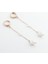 Sallantılı Rose Gold Kaplama Inci Gümüş Küpe 4