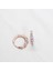 Zirkon Taşlı Rose Gold Kaplama Gümüş Halka Küpe 3