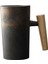 Earth Mugs El Yapımı Seramik Kahve Kupası – Ahşap Saplı Retro Taş Eşya, 201-300ML Kapasite, Aile, Ofis ve Ev Için Ideal (Yurt Dışından) 1