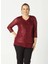 28034 Payet Büyük Beden Bluz Bordo 1
