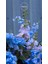 Yapay Yaban Gülü Dalı Mavi 80 cm 5