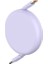FREE2PULL Mini Makaralı Type-C To Type-C 100W Kablo 2 mt Mor 3