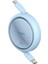 FREE2PULL Mini Makaralı Type-C To Type-C 100W Kablo 2 mt Mavi 1