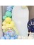 Doğum Günü Konsepti *mavi*sarı*beyaz*makaron Yeşil* 100 Lü Balon Zinciri Parti Seti 3
