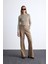 Flare Paça Klasik Pantolon Camel 1