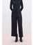 Tencel Geniş Paça Pantolon Siyah 4