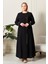 Kadın Büyük Beden Etamin Abaya Ferace 4