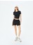 Slim Fit Kısa Kollu Bisiklet Yaka Crop Spor Tişört 1