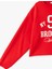 Kolej Baskılı Bisiklet Yaka Crop Sweatshirt 5