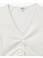 Büzgülü Slim Fit V Yaka Kısa Kollu Crop Tişört 5
