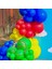 Doğum Günü Konsepti *koyu Mavi*sarı*çim Yeşili*kırmızı* 100 Lü Balon Zinciri Parti Seti 3