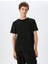 Bisiklet Yaka Kısa Kollu Viskon Karışımlı Basic Slim Fit Tişört 3