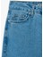 Yüksek Bel Düğmeli Cepli Geniş Paça Denim Pantolon - Crop Wide Leg Jeans 3