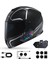 2 Telefon Bağlantılı Su Geçirmez Motosiklet Kask Intercom Bluetooth 5.3 300M Intercom 2.000 Mah 2