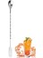 Burgulu Çatallı Bar Kaşığı 33 cm Kokteyl Karıştırma Kaşığı & Cam Pipet Seti 2