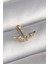 316L Çelik Gold Renk Zirkon Taş Detay Kanat Model Tragus Piercing - TJ-PR1290 1