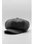 Siyah Bayan Şapka Kadın Kasket Yün Flat Cap 2