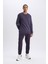 Fit Sporcu Jogger Eşofman Altı Standart Fit Basic Düz Cepli Beli Paçası Lastikli D3742AX24WN 3