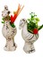 2'li Zürafa ve Zebra Seramik Saksıda Kalanchoe ve Sukulent Tasarımı & İç Mekan Bitkileri 3